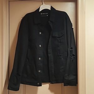 EMPYRE Woman's Black Jean Jacket Size L